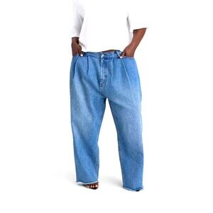 KBB by KAHLANA Women's High-Rise Barrel Leg 'The Devin Jean' - Medium